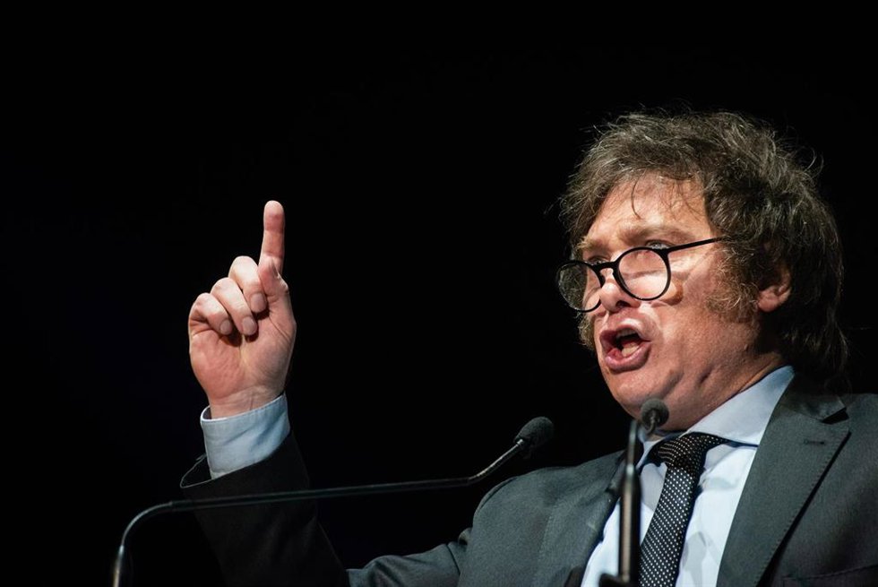 El candidato a la Presidencia de Argentina por La Libertad Avanza, el ultraderechista Javier Milei