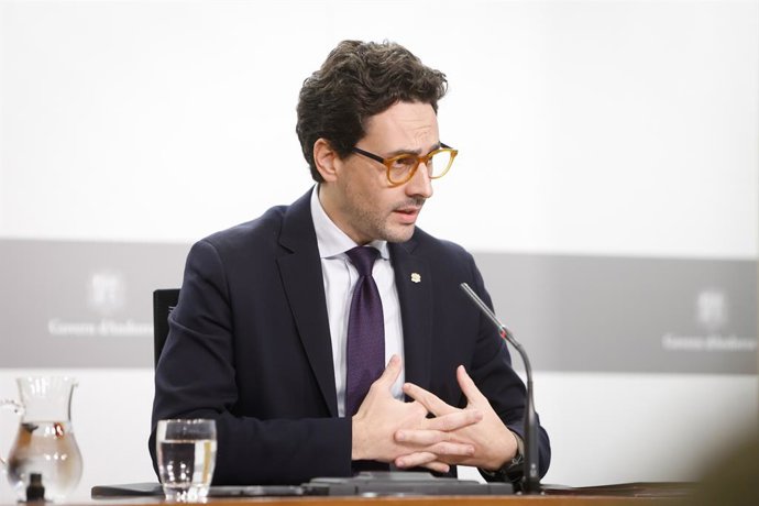 Casal durant la roda de premsa