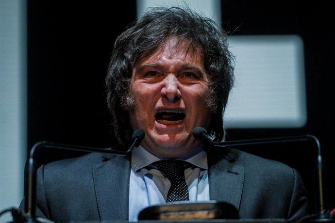 El candidato a la Presidencia de Argentina por La Libertad Avanza, el ultraliberal Javier Milei