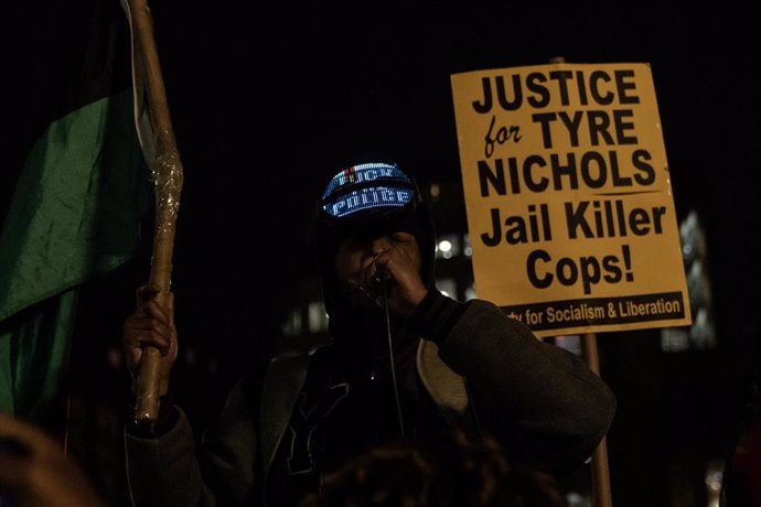 Archivo - Una manifestación por la muerte del joven negro Tyre Nichols