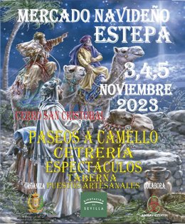 Programa de actividades del Ayuntamiento de Estepa, en Sevilla, para iniciar la celebración de las fiestas navideñas.