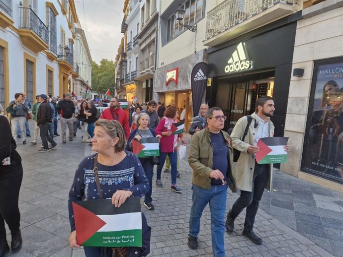 Manifestación propalestina en Sevilla.