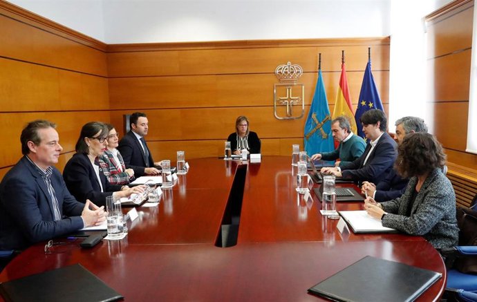 Reunión del Consejo de Gobierno del Principado de Asturias presidido por la vicepresidenta del Ejecutivo, Gimena Llamedo