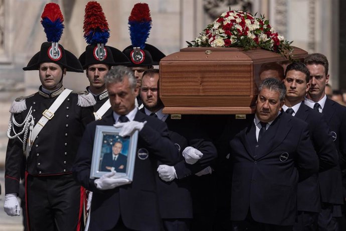 Archivo - Funeral en homenaje de Silvio Berlusconi, ex primer ministro de Italia