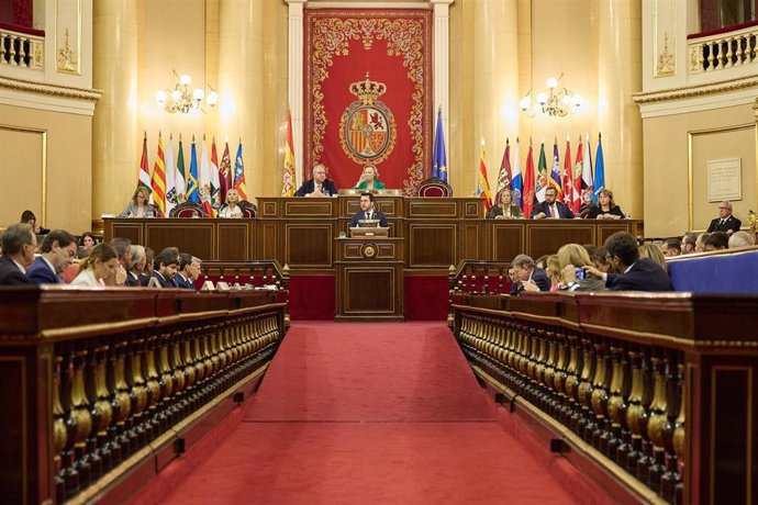 El presidente de la Generalitat de Catalunya, Pere Aragons, interviene durante un debate tras la Comisión General de las Comunidades Autónomas, en el Senado, a 19 de octubre de 2023, en Madrid (España). En la Comisión, Aragons, ha defendido la amnistí