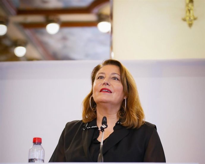 Archivo - La consejera de Agricultura, Pesca, Agua y Desarrollo Rural, Carmen Crespo, durante la presentación de los presupuestos de Andalucía para 2024.