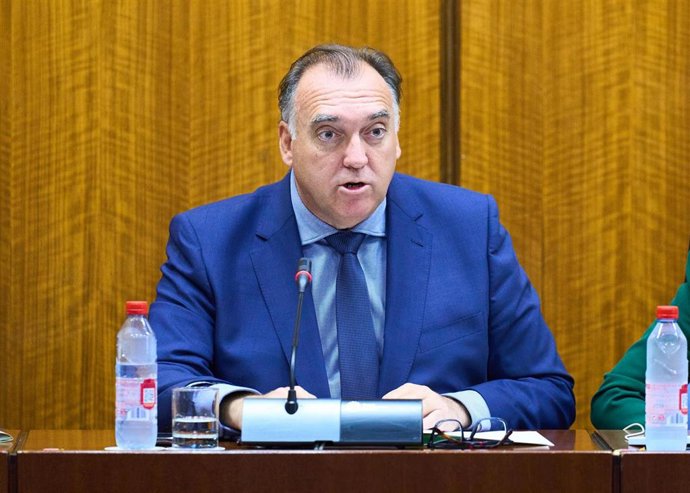 El consejero de Turismo, Cultura y Deporte, Arturo Bernal, en comisión parlamentaria.