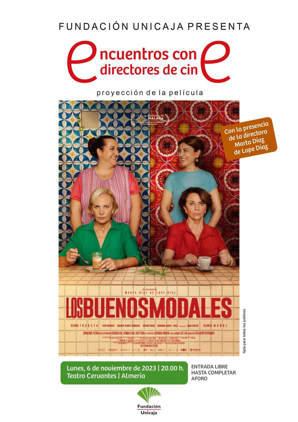 Convoc. Marta Díaz Y Su Película Los Buenos Modales Protagonizan Una Nueva Sesión Del Ciclo Encuentros Con Directores De Cine De La Fundación Unicaja