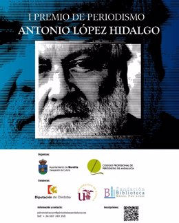 Cartel del I Premio de Periodismo Antonio López Hidalgo.