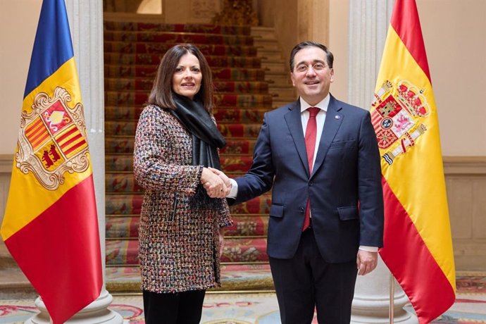 El ministre d'Afers Exteriors espanyol en funcions, José Manuel Albares, i la seva homòloga andorrana, Imma Tor