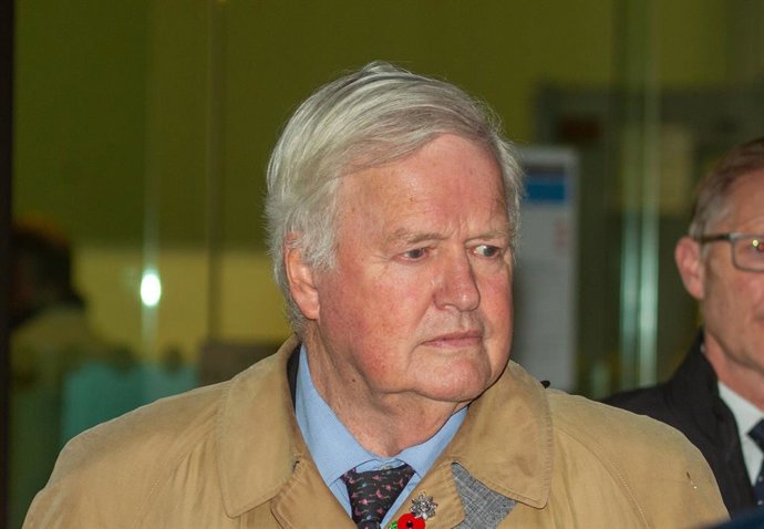 November 3, 2023, London, England, United Kingdom: Conservative MP BOB STEWART leaves Westminster Magistrates' Court where he was found racially aggravated public order offence after an incident outside the Foreign Office's Lancaster House on December 1