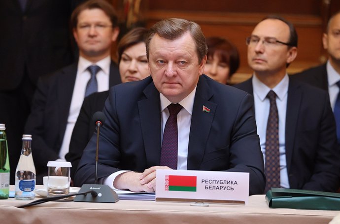 El ministro de Exteriores de Bielorrusia, Sergei Aleinik