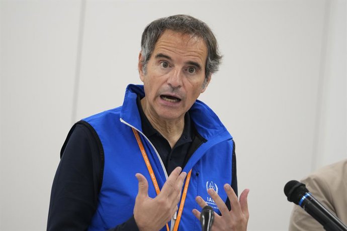 Archivo - July 5, 2023, Futaba, Japan: RAFAEL MARIANO GROSSI, Director General of the International Atomic Energy Agency, speaks during a news conference at the damaged Fukushima nuclear power plant in Okuma, northeastern Japan.