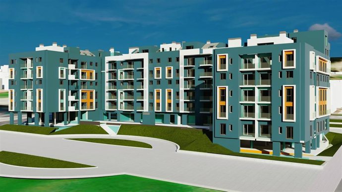 Infografía de la nueva promoción de viviendas en Peñacastillo (Santander)