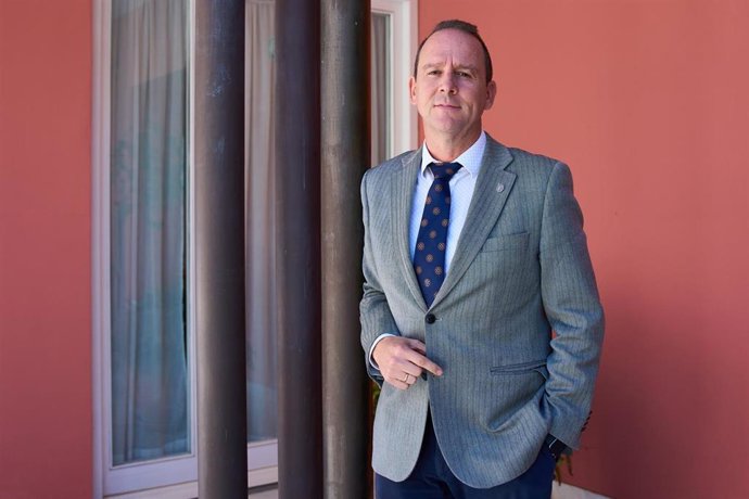 El Rector Magnífico de la Universidad Internacional de Andalucía (UNIA), José Ignacio García Pérez, posa para la entrevista realizada a Europa Press, en Sevilla (Andalucía, España).