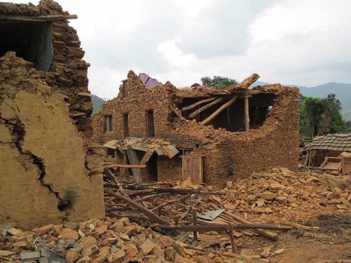 Archivo - Afectacions d'un terratrmol al Nepal el 2018