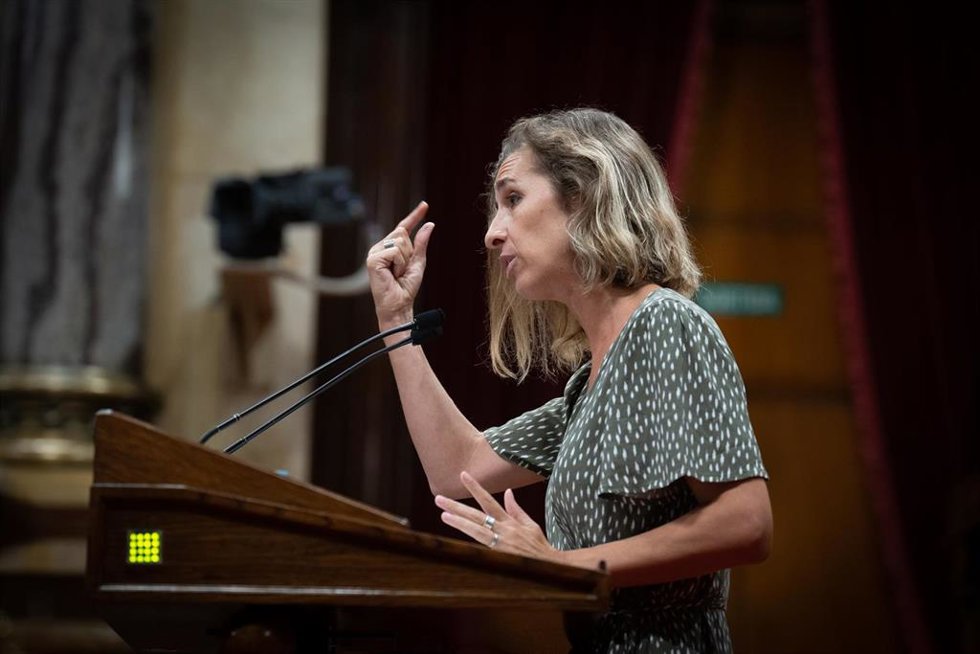 Archivo - La diputada de la CUP en el Parlament Laia Estrada