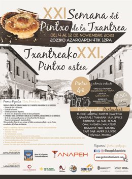 Archivo - Cartel de la Semana del Pintxo de la Txantrea 2023.