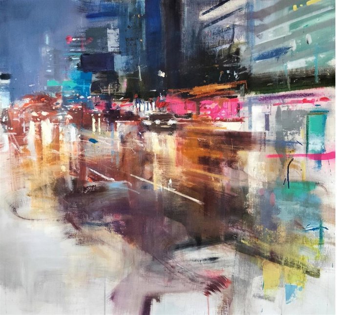 Una de las obras de Pedro Rodríguez que se podrán contemplar en la Fundación Caja Rural del Sur de Huelva.