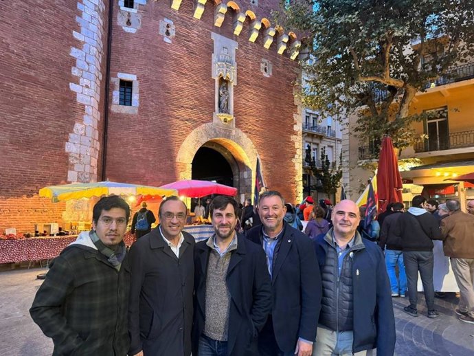 Comín y Rull en la manifestación por la Diada de la Catalunya Nord en Perpignan (Francia).