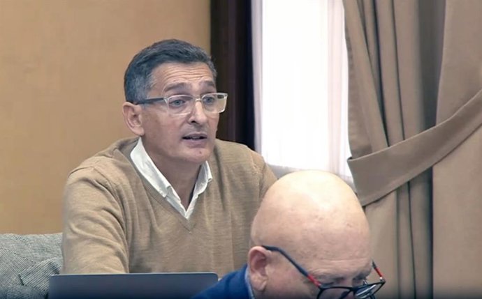 El parlamentario autonómico por el PSOE de Almería José Luis Sánchez en el Parlamento andaluz