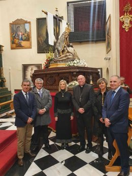 El alcalde de Guadix, Jesús Lorente, asiste al pregón extraordinario de la Virgen de las Angustias pronunciado por la Fiscal Superior de Andalucía, Ana Tárrago