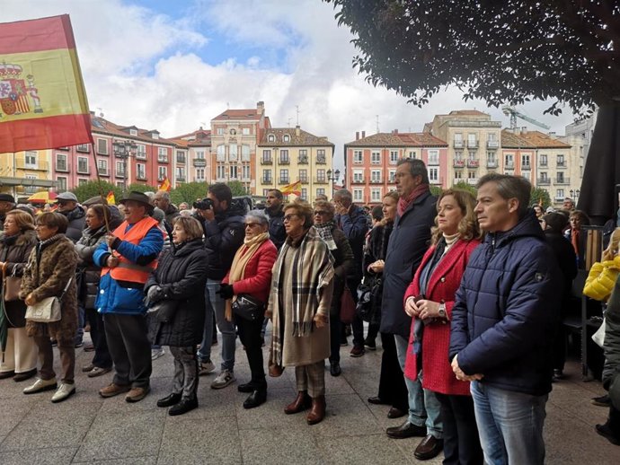 Concentración contra la amnistía en Burgos.