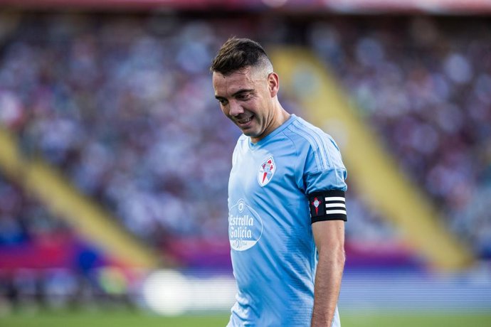 Archivo - Iago Aspas of RC Celta during the Spanish league, La Liga EA Sports, football match played between FC Barcelona and RC Celta at Estadi Olimpic Lluis Company on September 23, 2023 in Barcelona, Spain.