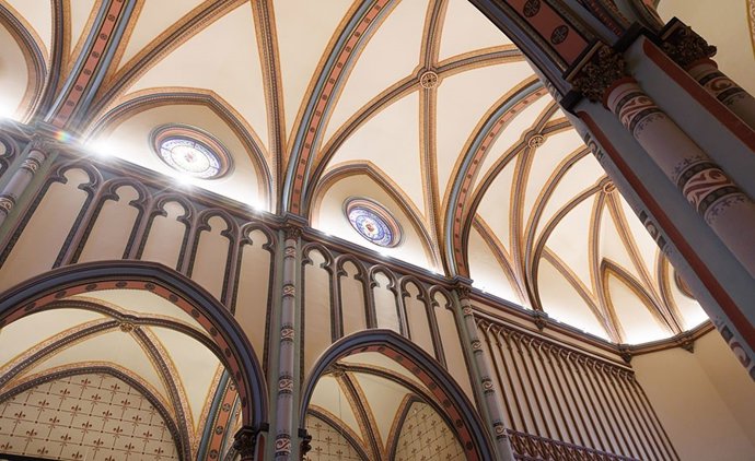 Vista de la bóveda de la capilla del espacio Salesas, donde tendrá lugar el ciclo de charlas y el concierto.