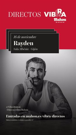 Cartel del concierto de Rayden en Gijón