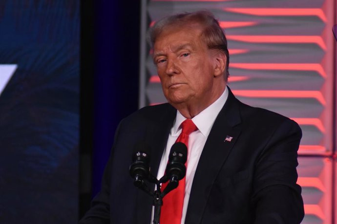 November 4, 2023, Kissimmee, Florida, USA: (NEW) Former US President Donald J. Trump delivers remarks at the Republican Party of Florida's Freedom Summit. November 4, 2023, Kissimmee, Florida, USA: Former President of the United States Donald J. Trump d