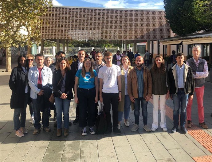 Miembros de la Plataforma por el Transporte Público de Palma.