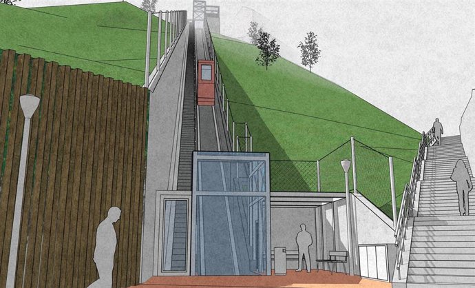 Ascensor inclinado de Masustegui, en Bilbao