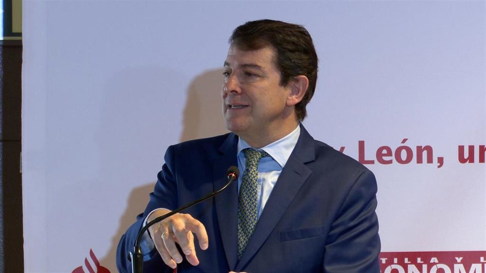 El presidente de la Junta de Castilla y León, Alfonso Fernández Mañueco
