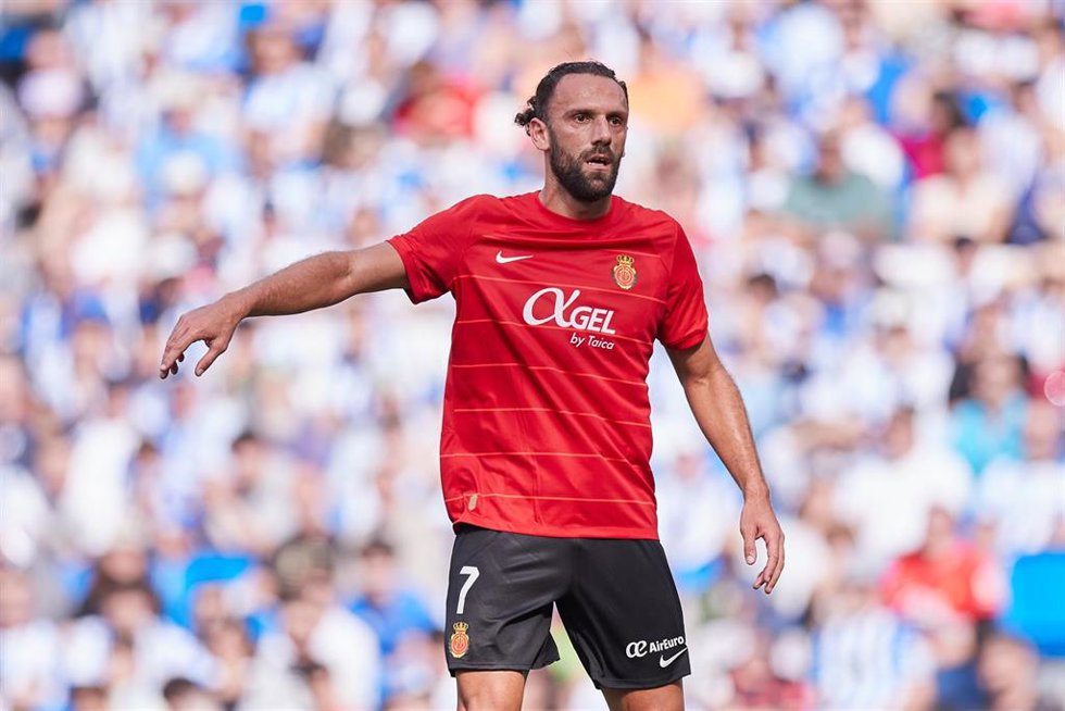 El delantero de Kosovo Vedat Muriqi, con el RCD Mallorca en LaLiga 2023-2024. 