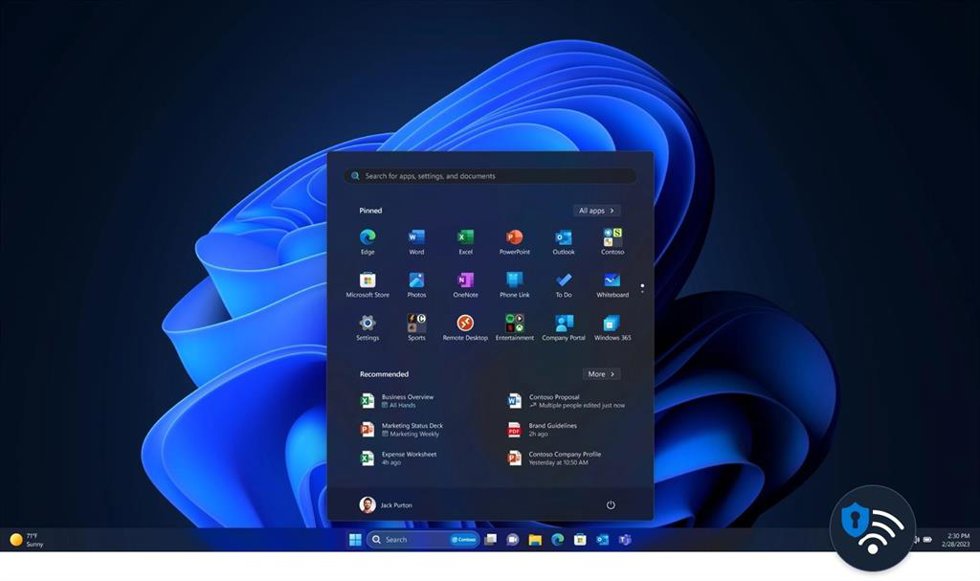 Archivo - Escritorio de Windows 11.
