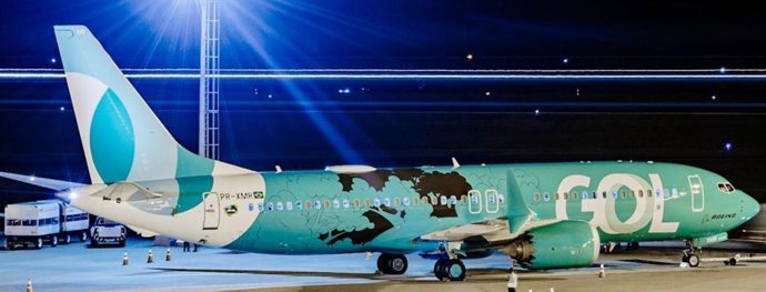 Un avión de la aerolínea brasileña Gol