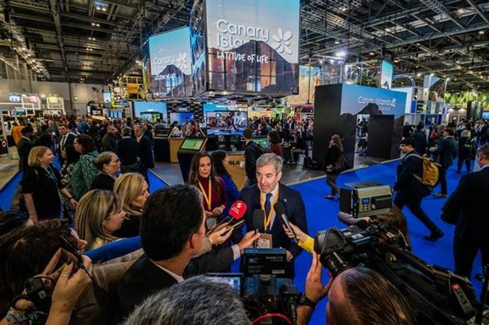 El presidente de Canarias, Fernando Clavijo, en la WTM