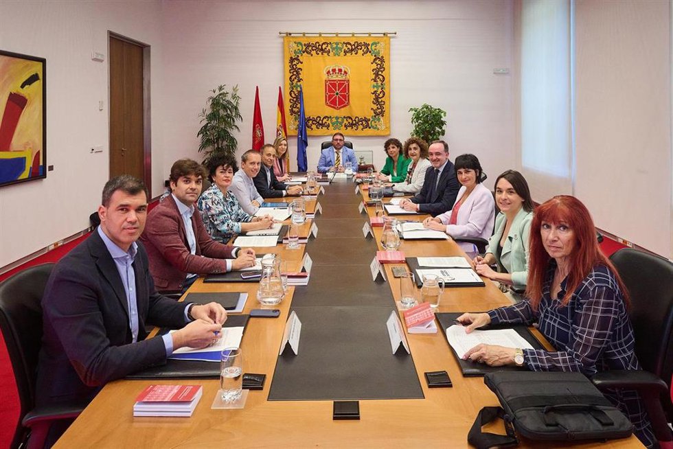 Archivo - Primera reunión de la Mesa y Junta de Portavoces del Parlamento de Navarra.