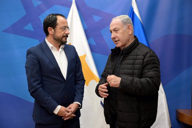 El primer ministro de Israel, Benjamin Netanyahu, recibe al presidente de Chipre, Nikos Christodoulides