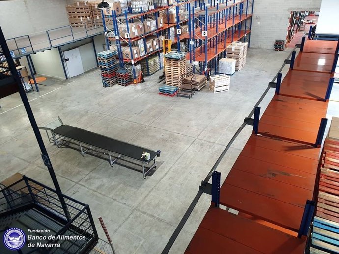 Archivo - Imagen de archivo de una nave vacía del Banco de Alimentos de Navarra.
