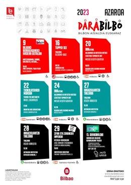 Cartel del programa Darabilbo, de ocio en euskera.