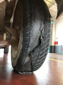 Imagen capatada por inspectores de ITV que muestra defector "graves o muy graces" en vehículos