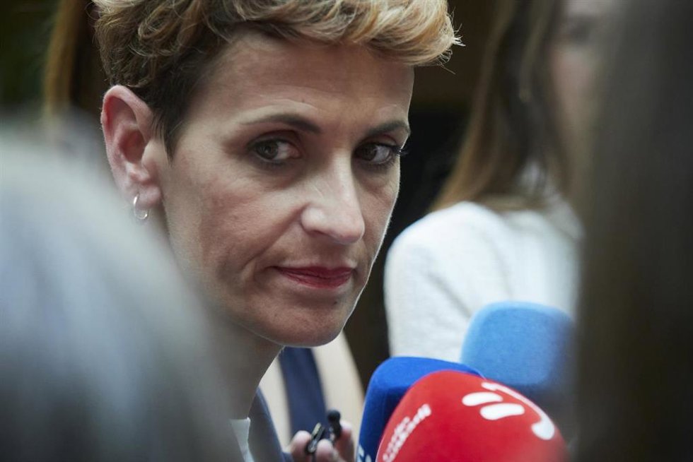 Archivo - La secretaria general del PSN y presidenta del Gobierno de Navarra, María Chivite.