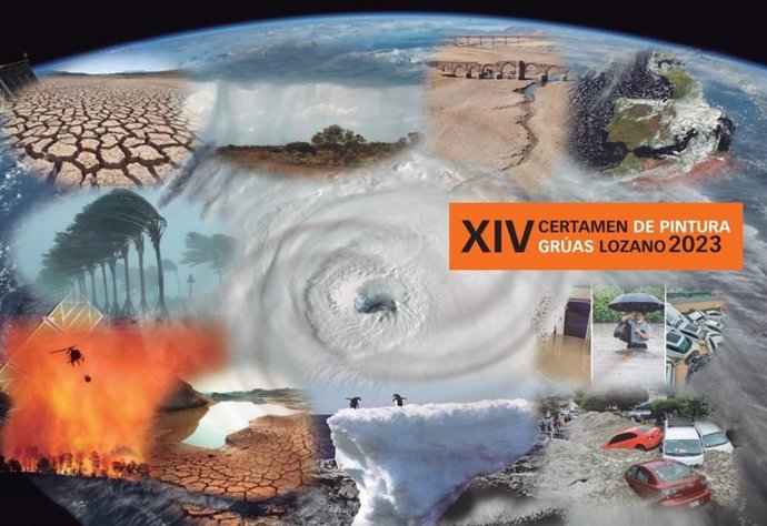 Cartel del certamen de pintura de Grúas Lozano,