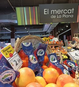 Mandarines en un supermercat de Caprabo
