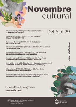 Programación de 'Novembre Cultural'.
