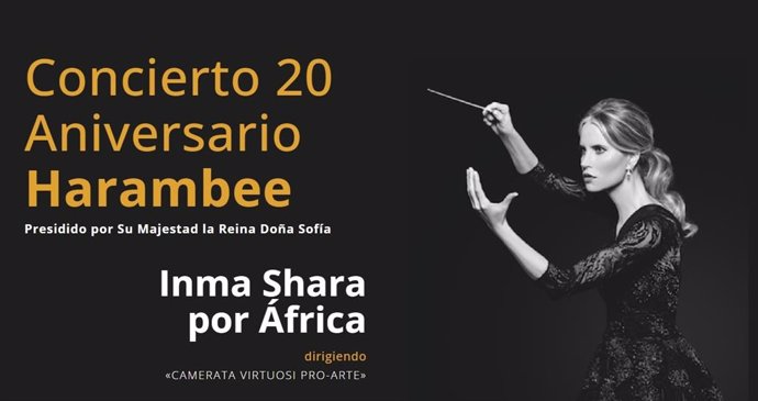 Cartel del concierto de Inma Shara en favor de Harambee ONGD.