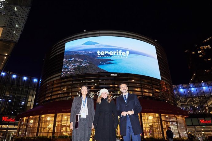 Tenerife se promociona en las pantallas gigantes de dos de los centros comerciales más exclusivos de Londres