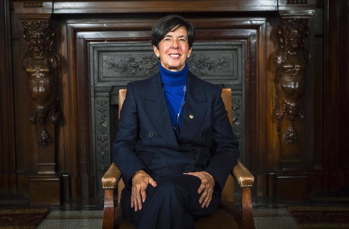 La directora regional para América Latina y el Caribe del Programa Mundial de Alimentos (PMA), Lola Castro, en Casa de América, en Madrid.